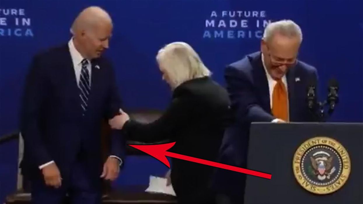 Watch: Joe Biden needs to be shown how to sit, but Chuck Schumer's comments were the real embarrassment
