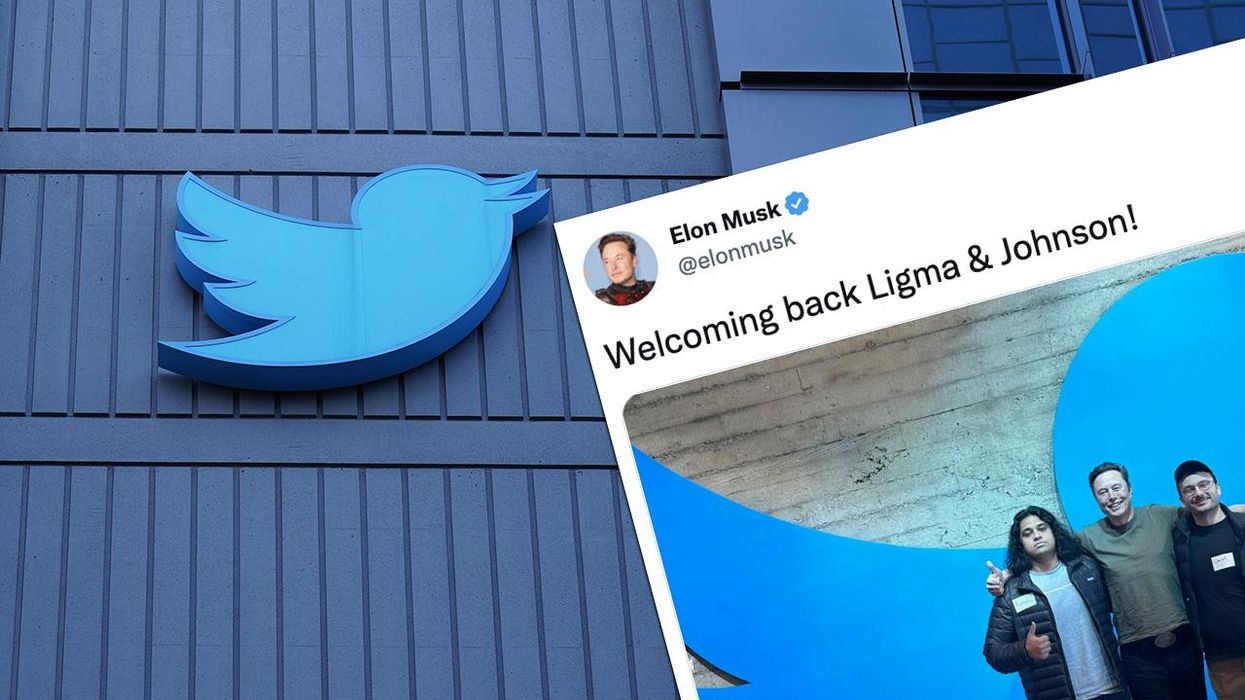 Elon Musk, man enough to admit when he's wrong, 'rehires' Ligma and Johnson back to Twitter (think about it)