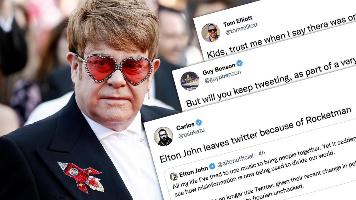 Elton John throws hissy fit announcing he's leaving Twitter and Twitter users are bringing the jokes