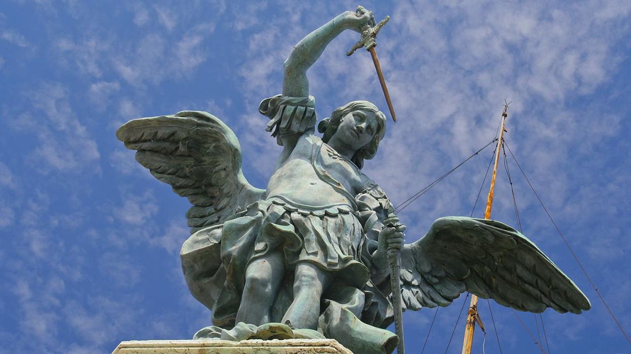 Drunk thief tries to steal St. Michael statue and in a poetic twist impales his neck on St. Michael's sword