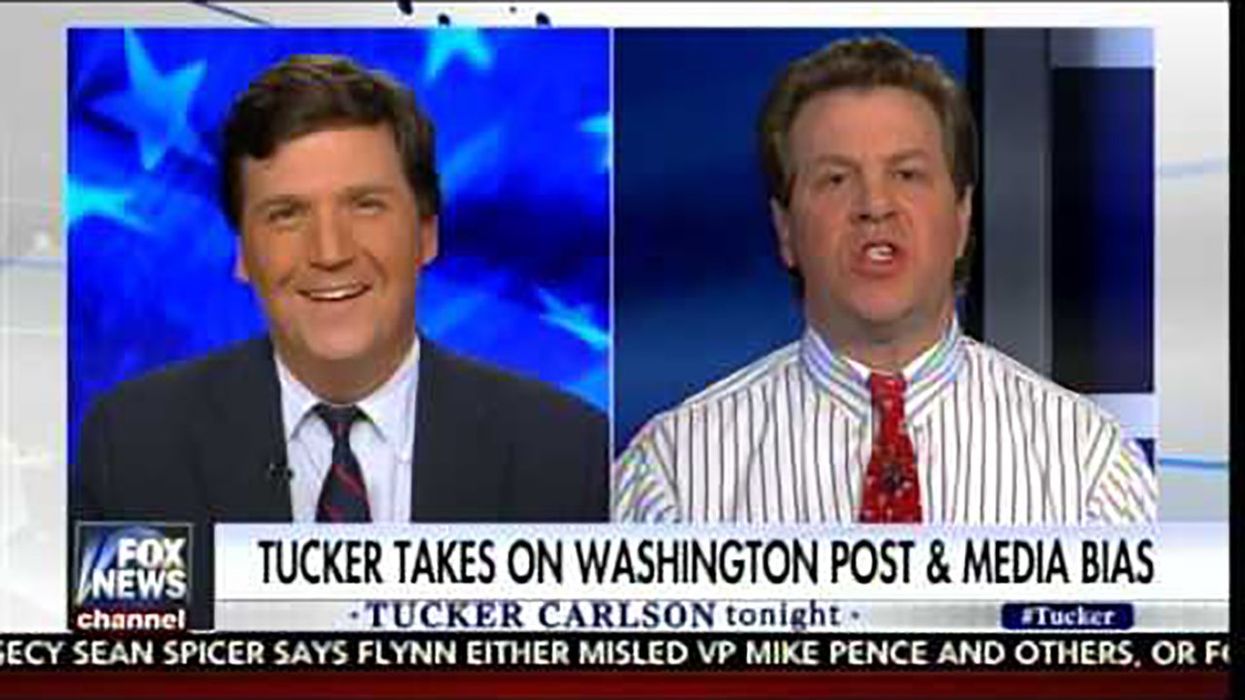 Tucker Carlson Almost Makes a Washington Post Reporter Cry Over 'Fake News'