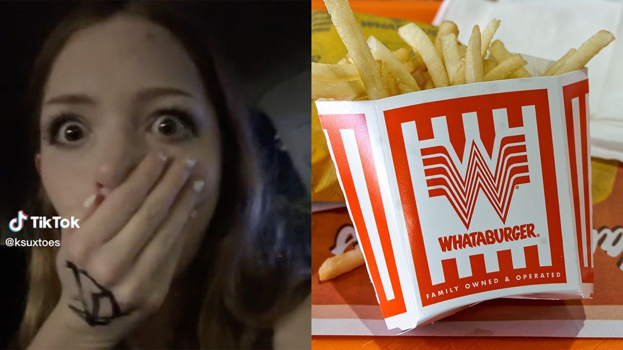 Watch: World's most loyal Whataburger employee continues taking drive-thru order while restaurant is being robbed