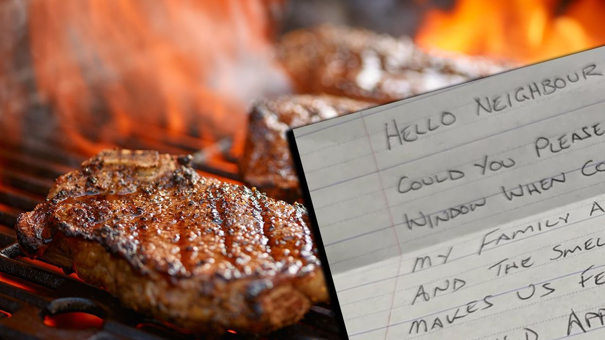 Bitter vegan to neighbor: Please close your window when you cook meat, the delicious smells are triggering