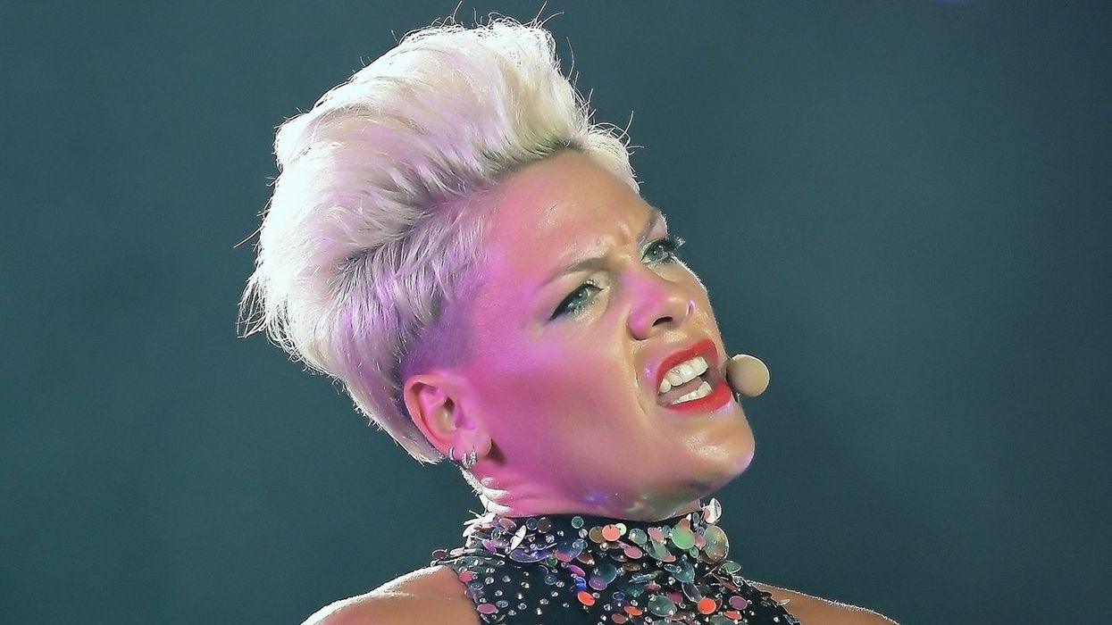 Pop-tartlet P!nk is giving out copies of books deemed too pornographic for your kids, thinks she's owning Ron DeSantis