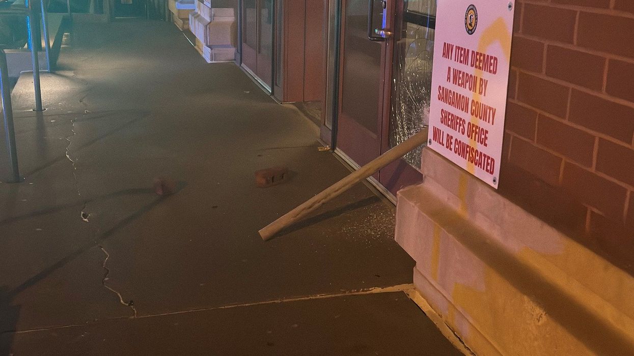 Thug Throws Pole Through County Building, Take A Guess How Many Priors He Has