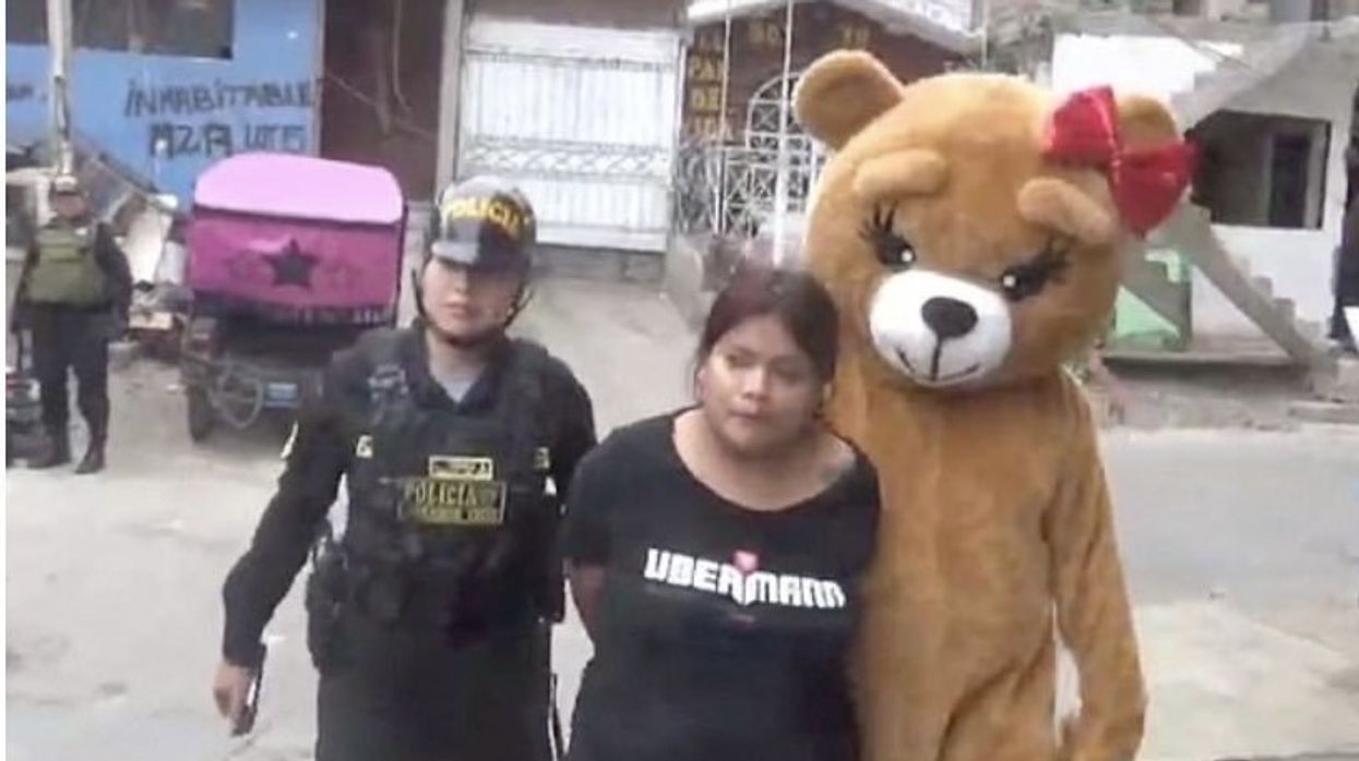 Watch: Woman thinks she's meeting secret admirer, instead gets busted for drugs by undercover cop dressed as giant bear