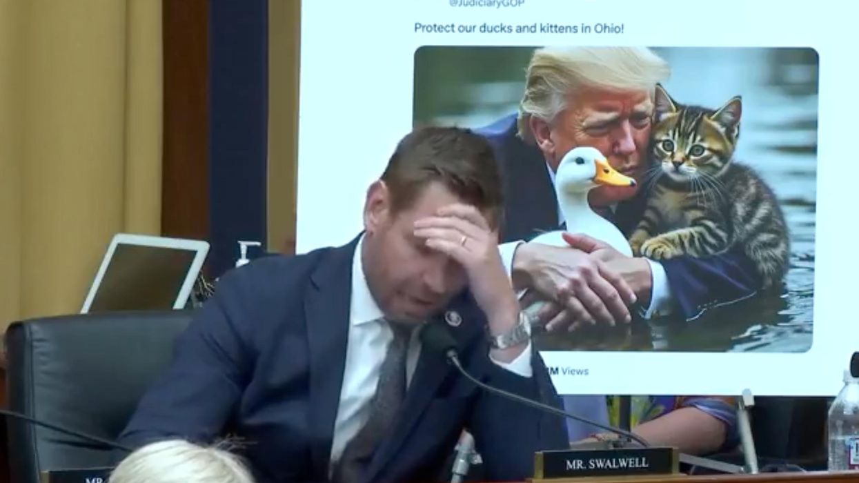 Watch: Eric Swalwell Melts Down, Has EPIC Tantrum Over Trump, Cat Memes