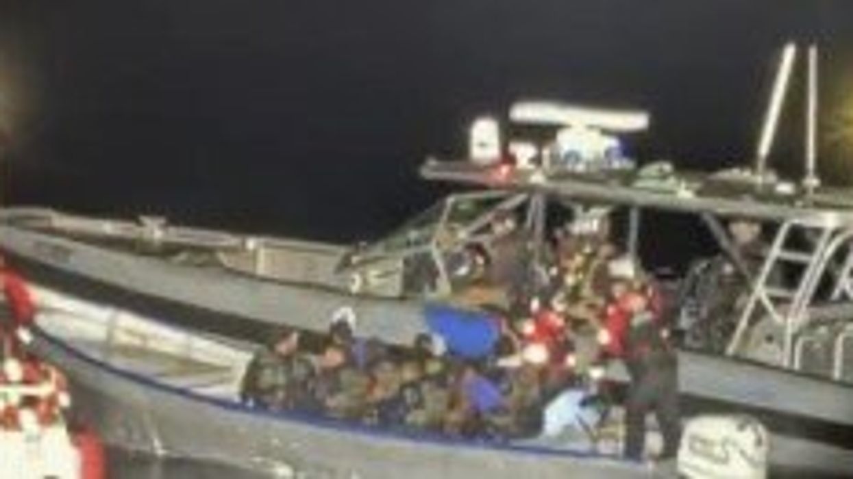 Watch: Coast Guard Catches Migrant Boat Filled With 16 Foreign Nationals