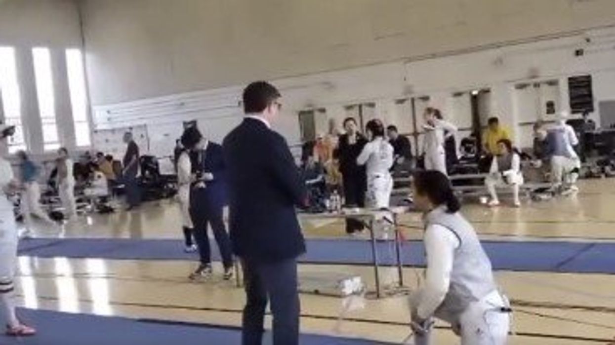 They tried forcing a female fencer to compete against a (trans) man, but she took this brave stance instead