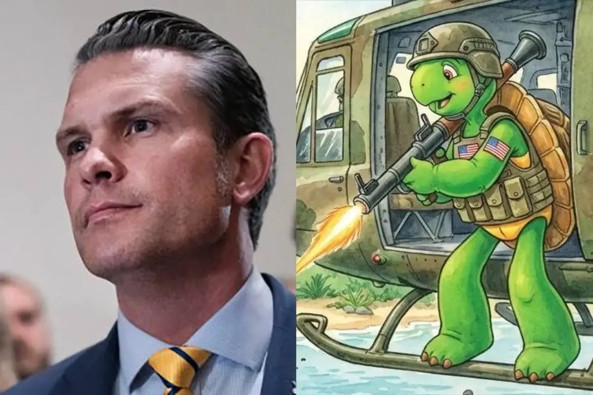 Publisher of "beloved Canadian icon" Franklin the Turtle lashes out at Pete Hegeseth sharing a hilarious meme