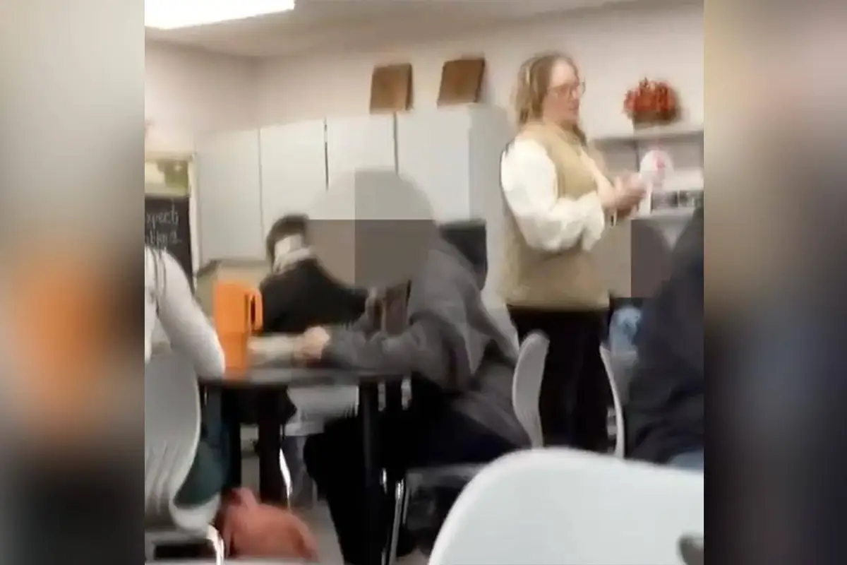 Hidden video captures teacher freaking out on student who owned her defending ICE against Renee Good