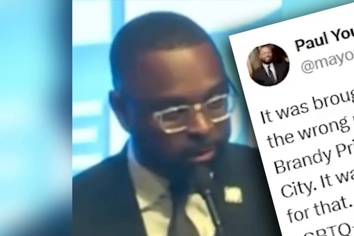 Mayor responds to a trans heckler, but then gets forced into a groveling apology over "misgendering" they/them