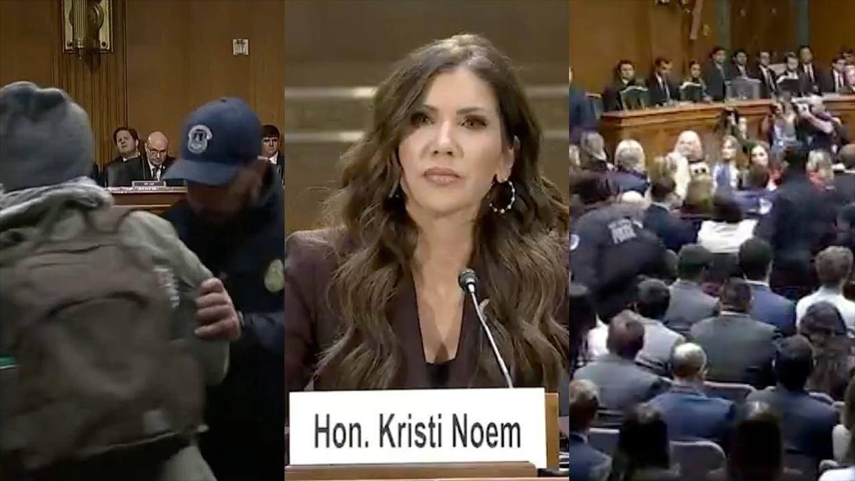 Kristi Noem get interrupted by anti-ICE agitator, guy who thinks it’s still 2020 yelling “Black Lives Matter”