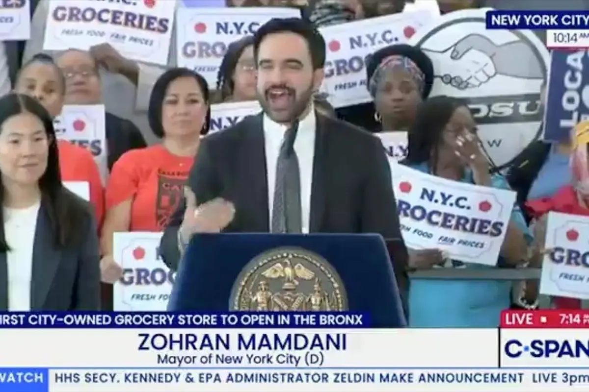 Mamdani desecrates Ronald Reagan's classic quote on government "help" to push his socialist run grocery store