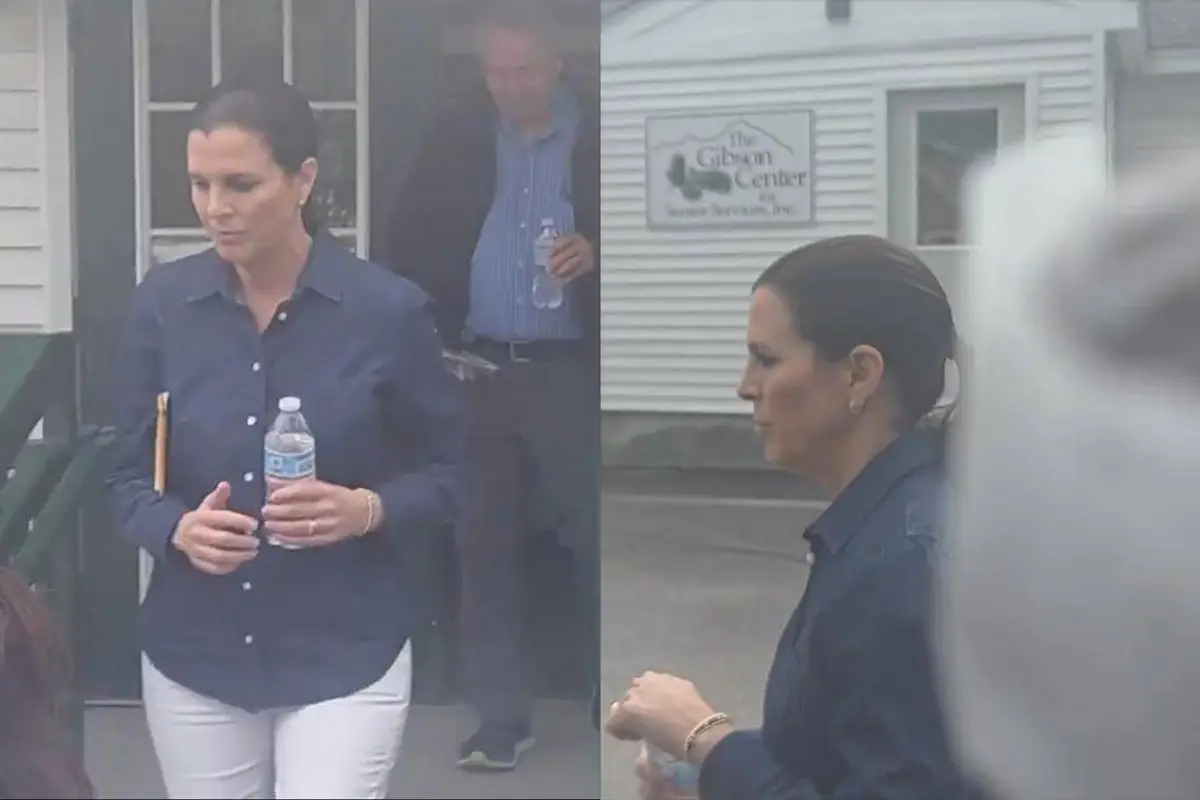 Dem congresswoman, desperate to avoid questions about "nazi" Graham Platner, has staffer shove a donut in a heckler's face