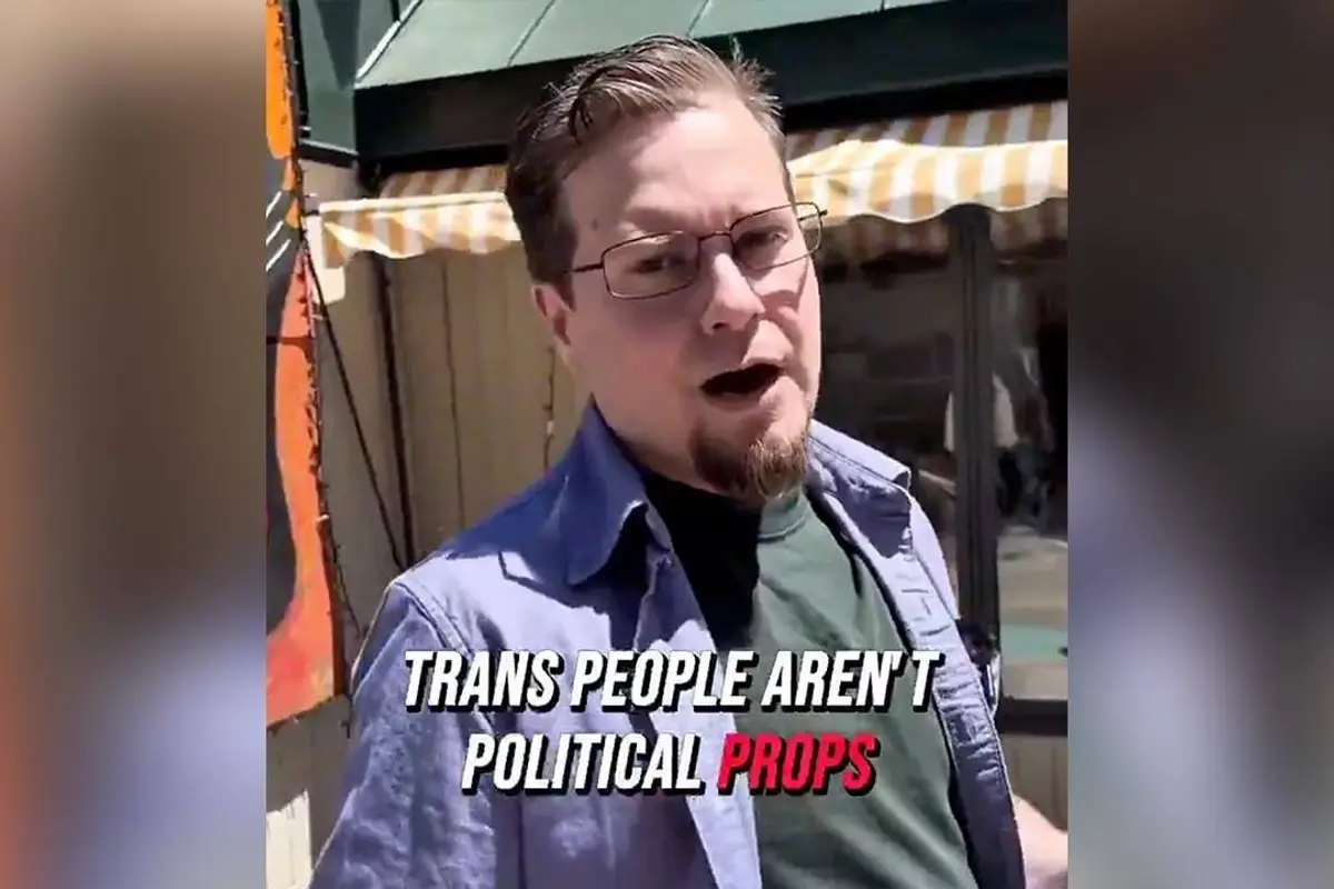 Trans activist with soul patch primaries sitting Democrat congressman for not being pro-trans enough