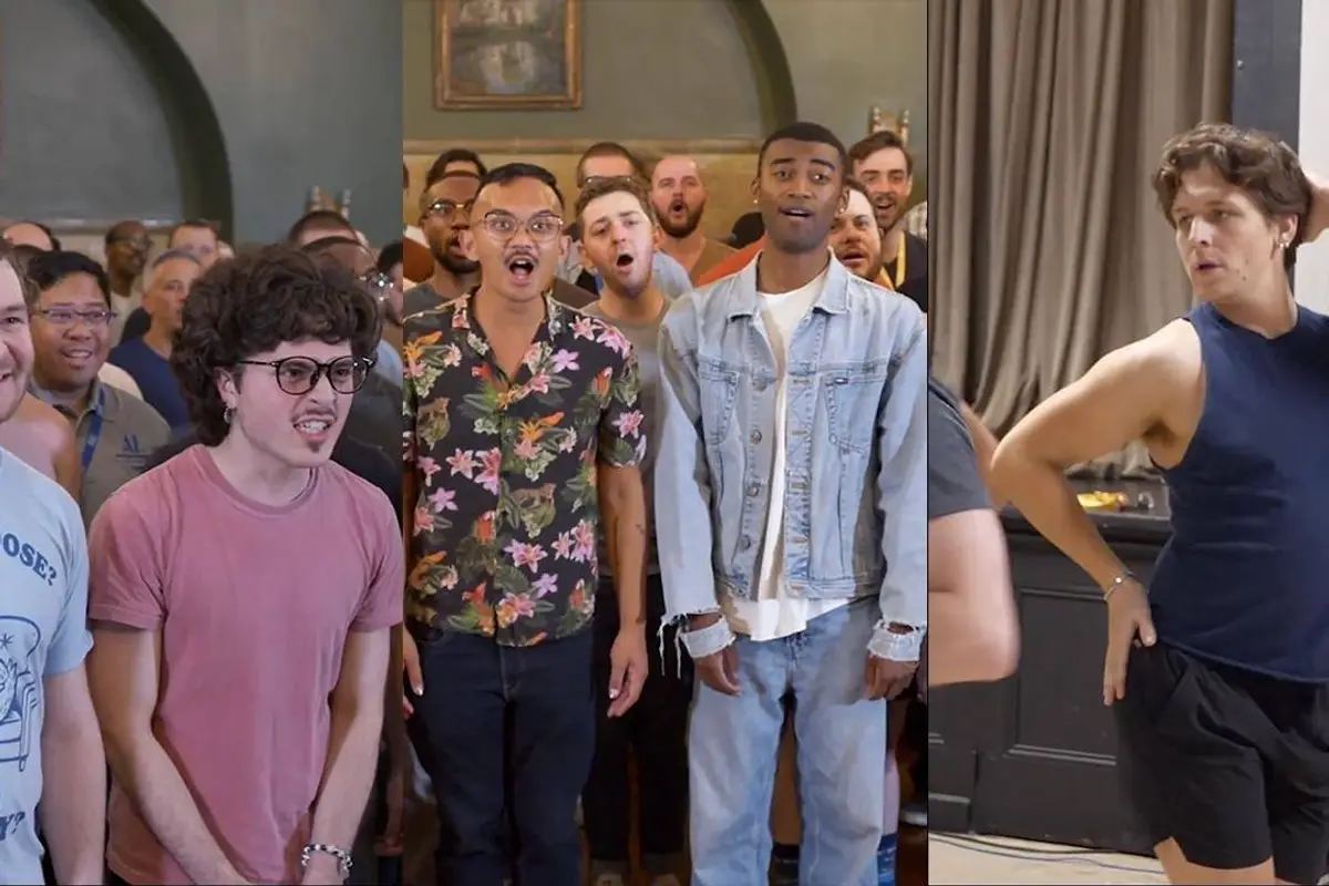 Gay men's chorus will make you cringe out of your skin, singing about how they're not gonna take it. Anymore.