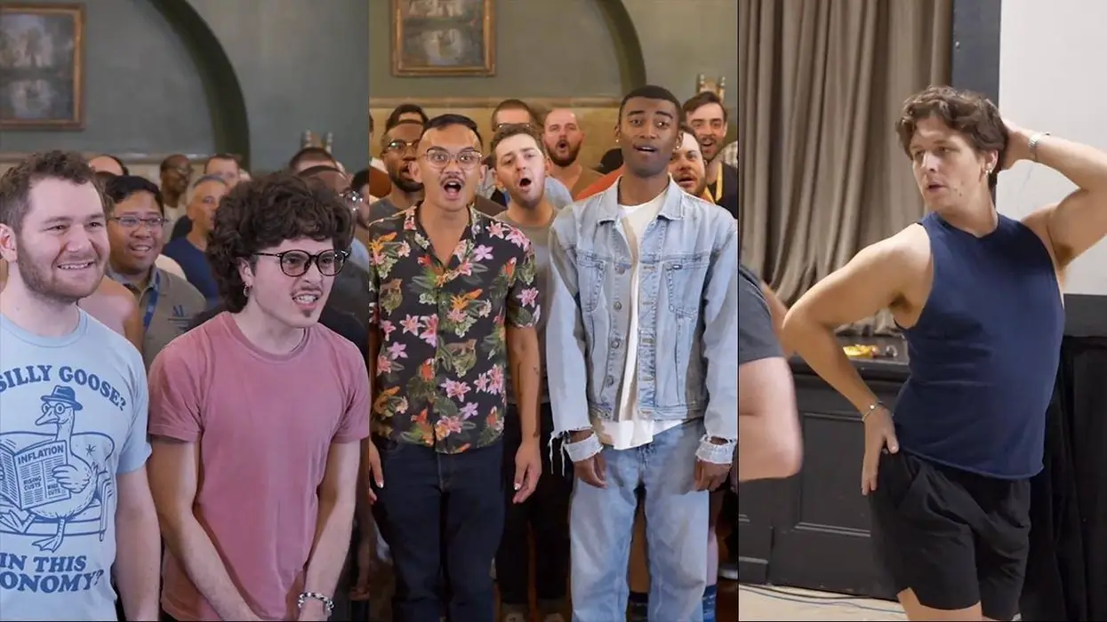 Gay men's chorus will make you cringe out of your skin, singing about how they're not gonna take it. Anymore.