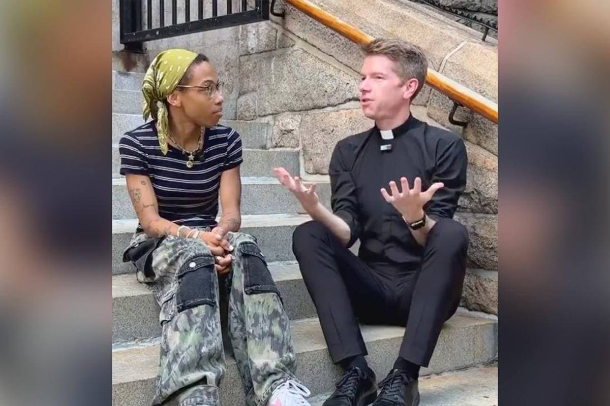 "Catholic" priest celebrates Pride month with his trans music minister, because "love is so important”