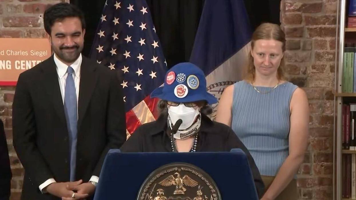 Mamdani advocate cries that evicting tenants is, quote, "violence." Also, she still wears a mask in 2026
