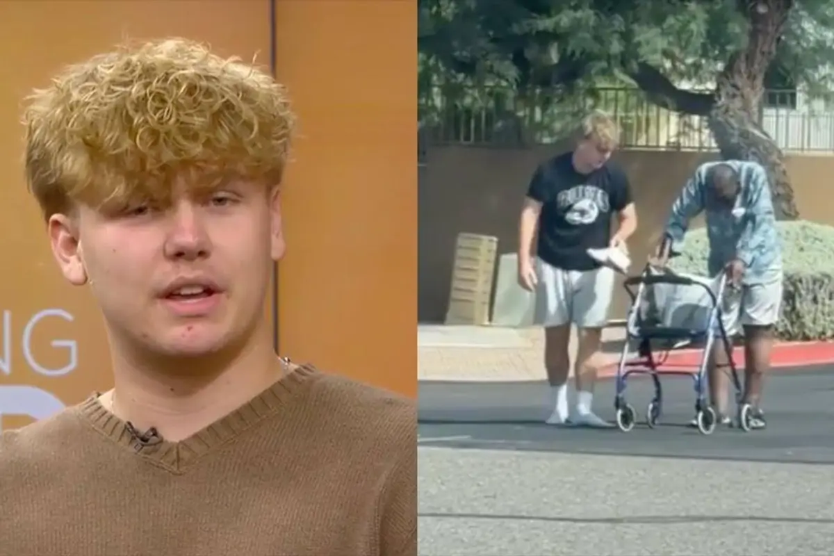 Teen Gives Elderly Man His Shoes With No One Watching, And The Interaction Went Viral