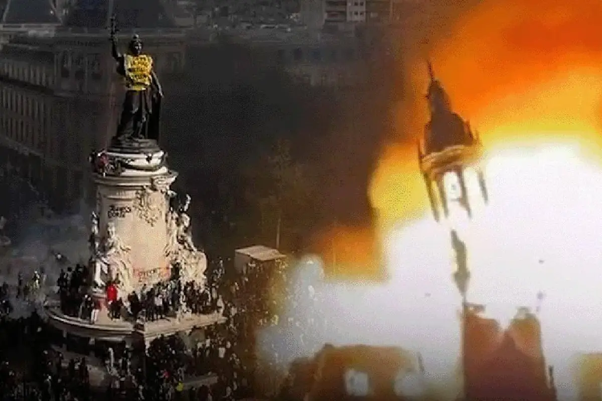 France is being burned down, and they want you to think it's TRUMP'S fault