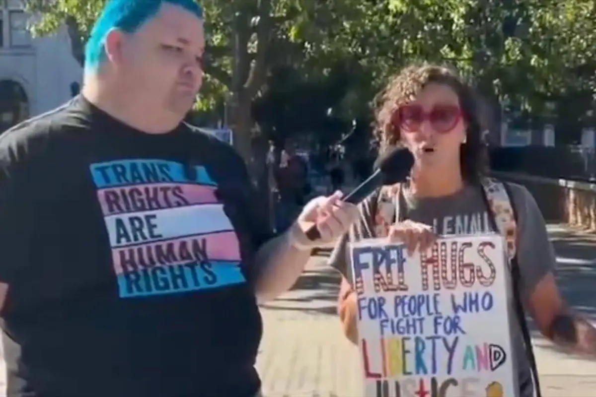 Undercover gay republican challenges leftist woman on her "tolerance," the results are hilarious