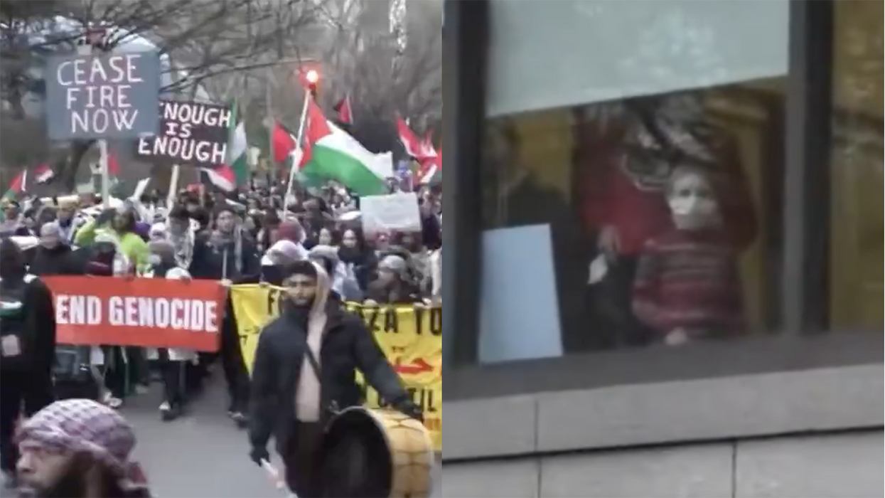 "Make sure they hear you, they’re in the windows": Progressive pro-Hamas supporters cause chaos outside children's hospital
