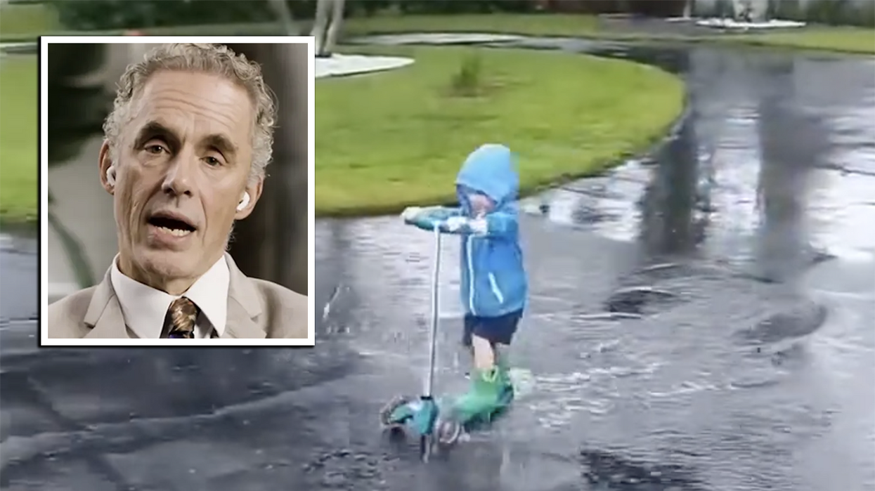 Watch: Jordan Peterson narrating a little boy riding his scooter is the wholesome content America desperately needs