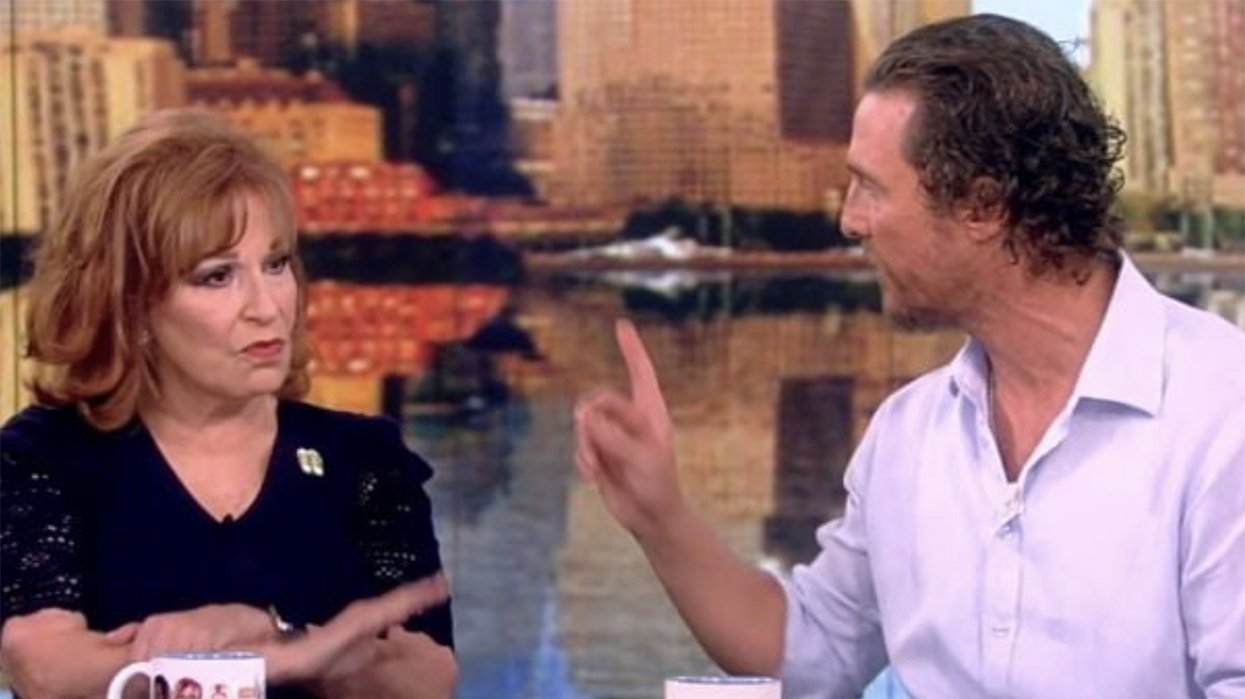 Matthew McConaughey puts his finger in Joy Behar's Face After She Calls Him Anti-Gun: “A Game I’m Not Interested In Playing”