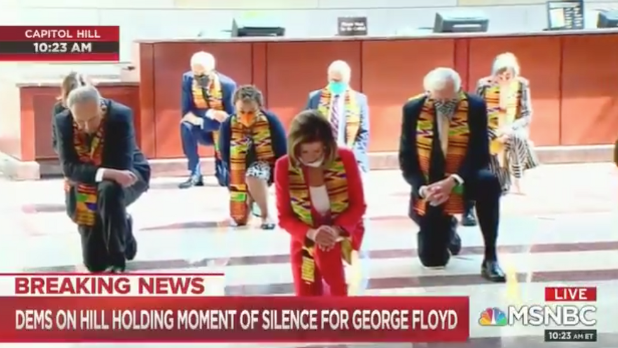 MAXIMUM PANDERING: Democrats Kneel for George Floyd While Wearing Kente Cloth
