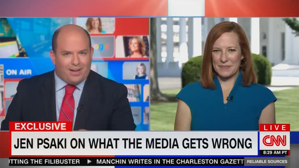 'What Does the Press Get Wrong?': Brian Stelter Gives Jen Psaki a Tongue Bath Live on CNN