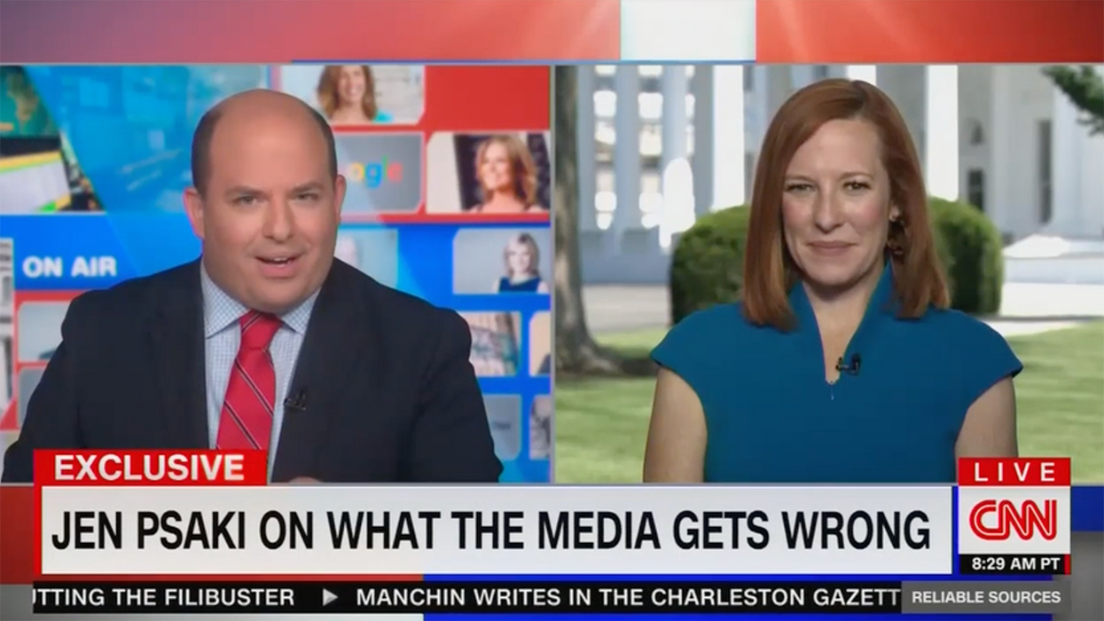 'What Does the Press Get Wrong?': Brian Stelter Gives Jen Psaki a Tongue Bath Live on CNN