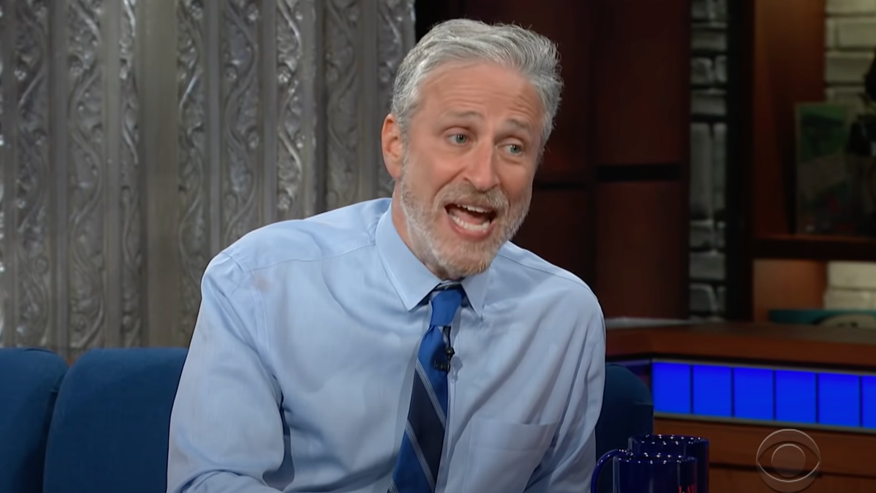 Watch Stephen Colbert Squirm as Jon Stewart Leans Into Wuhan Lab Theory