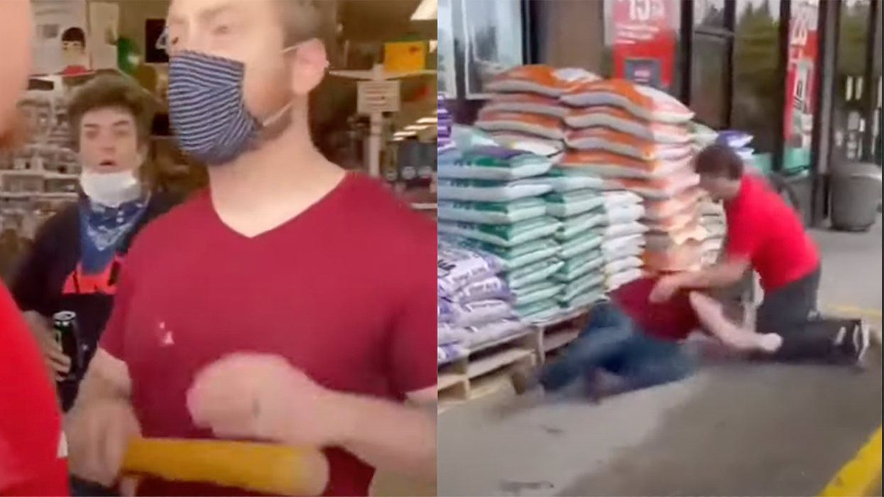 Ace Employee Attacks Customer with Bat for Not Wearing Mask, Winds Up Catching Hands Instead