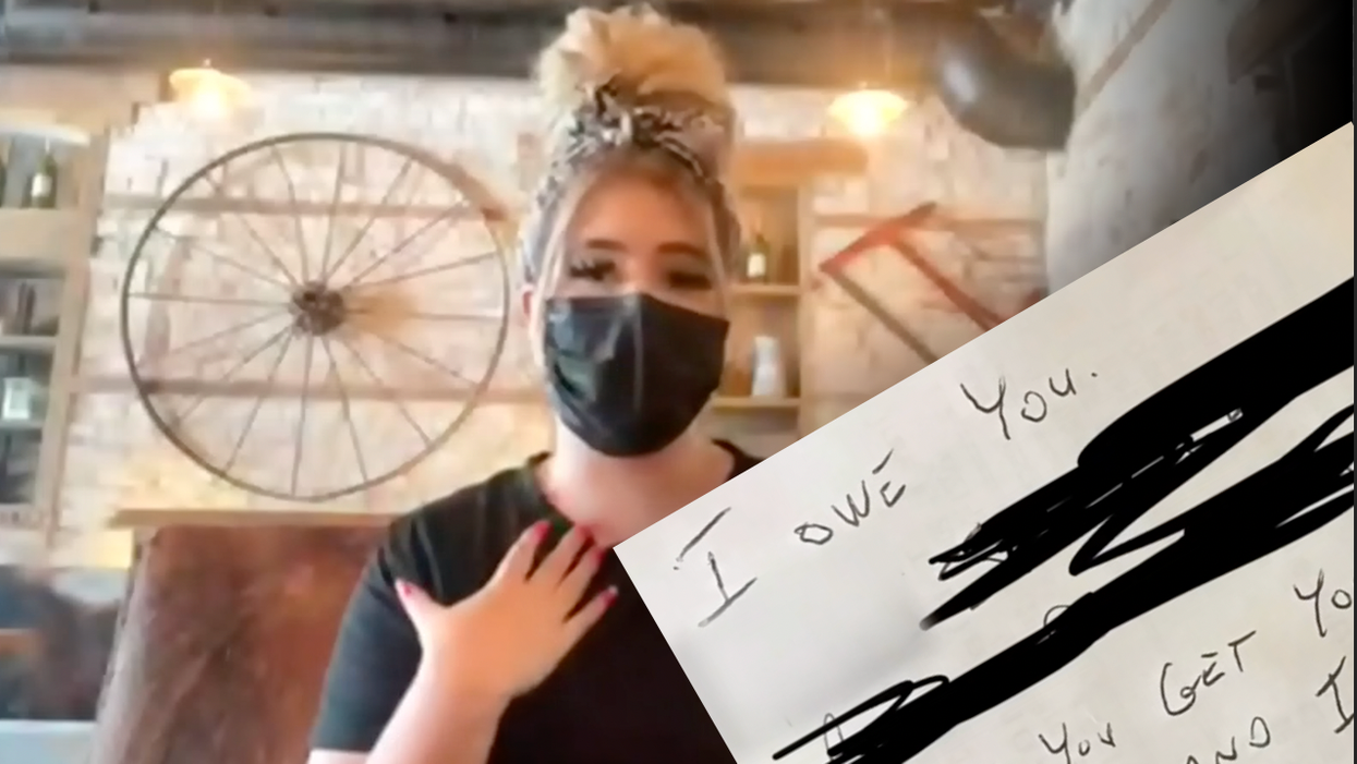 Cheap Customer Leave Waitress Garbage Tip, Uses Excuse Waitress Wasn't Vaccinated