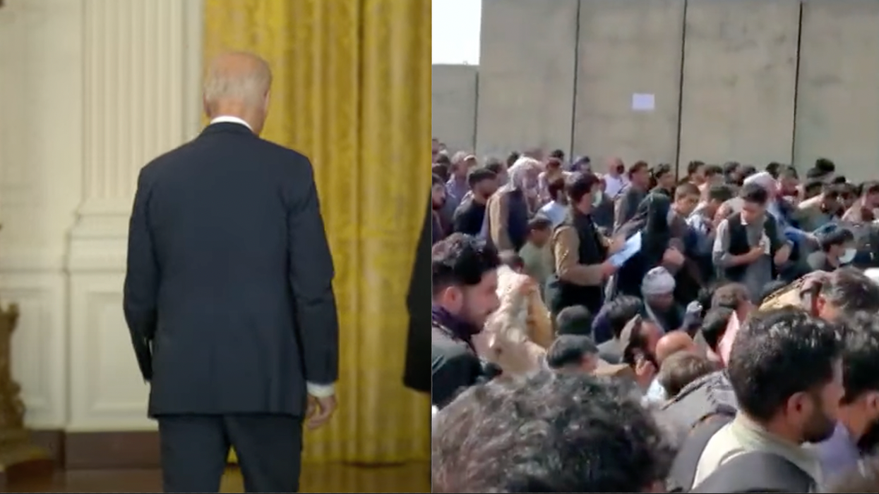 Joe Biden Claims Americans Can Get to Kabul Airport. Here's News Coverage That Shows He's an Idiot