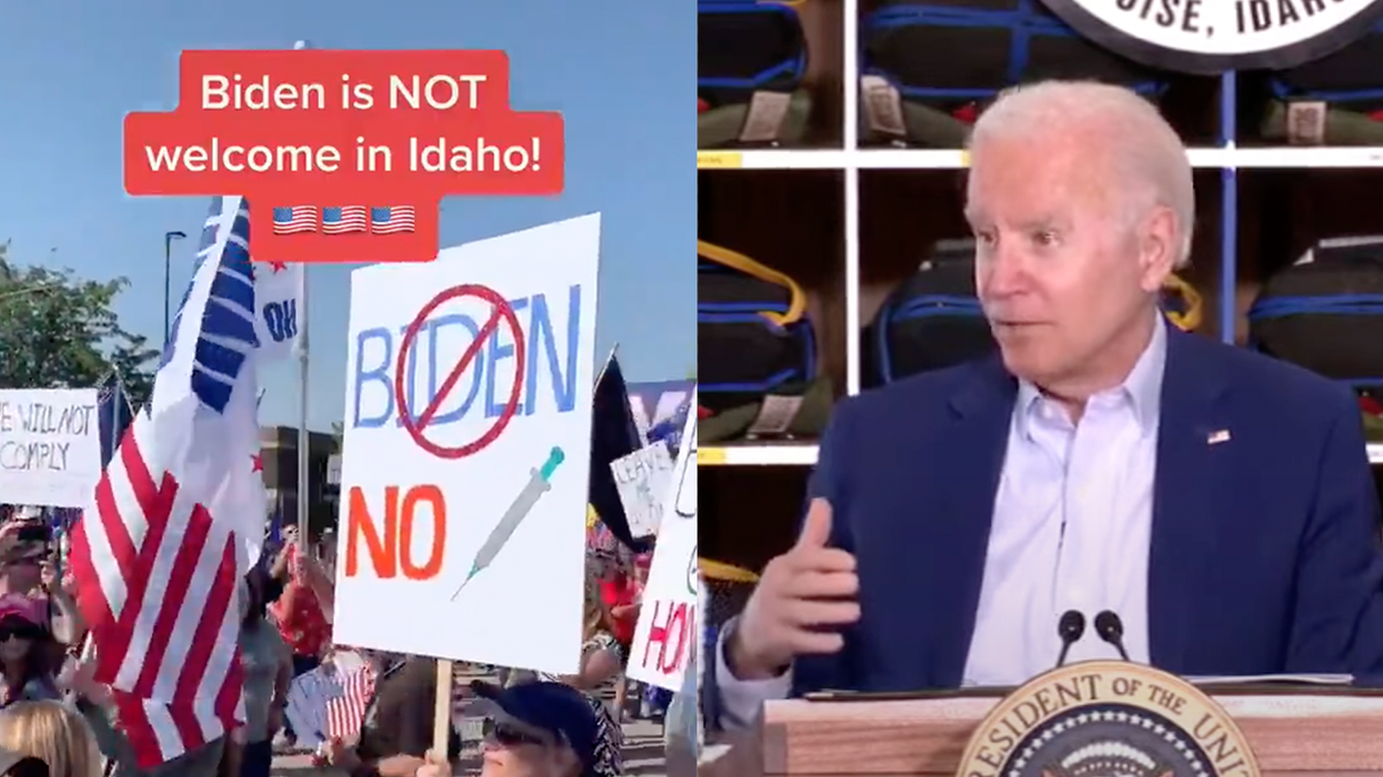 Joe Biden Visits Idaho, Voters Line the Streets to Tell Him How Much He Sucks