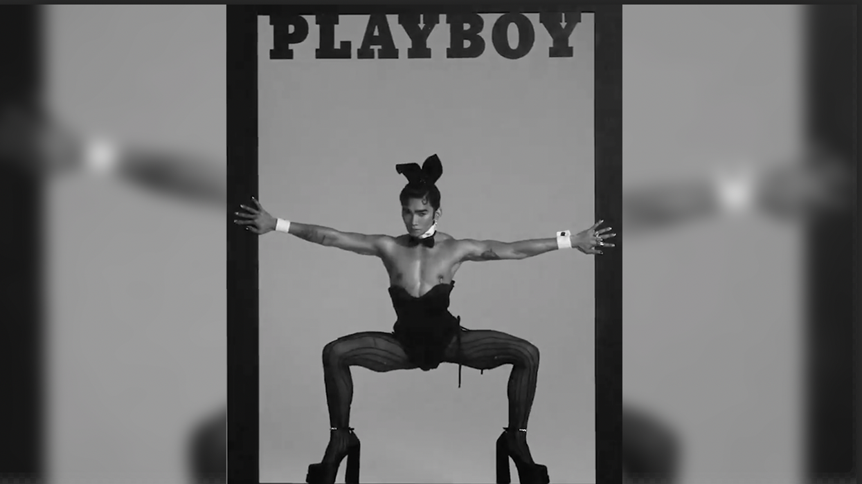 Playboy Releases October Cover. It's a Dude in Lingerie.