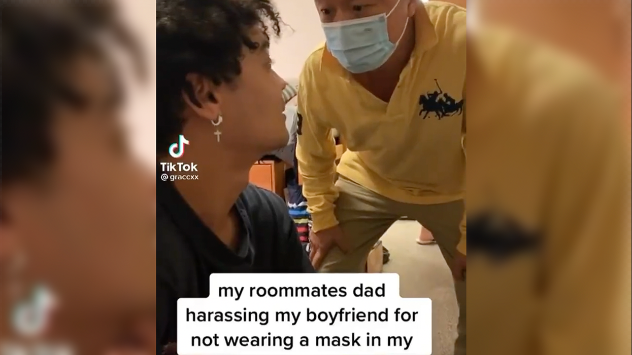 Watch: Dad goes bananas over daughter's roommate's boyfriend not wearing mask, tells him 'go back to your country'