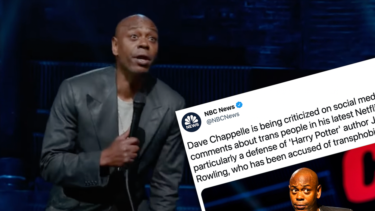 NBC News Claims Outrage Over Dave Chappelle Defending 'Transphobic' JK Rowling ... Based on Three Tweets