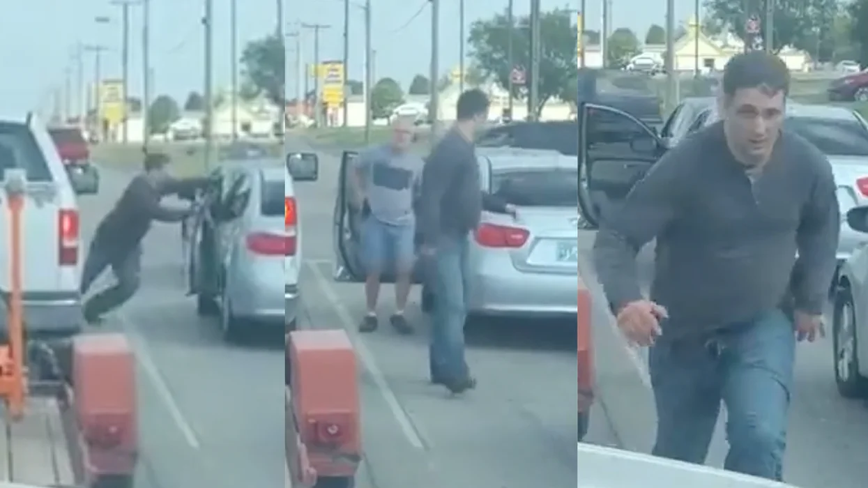 Watch: Doofus Tries Attacking Old Man at Traffic Light, Isn't So Tough When Old Man Flashes His Gun