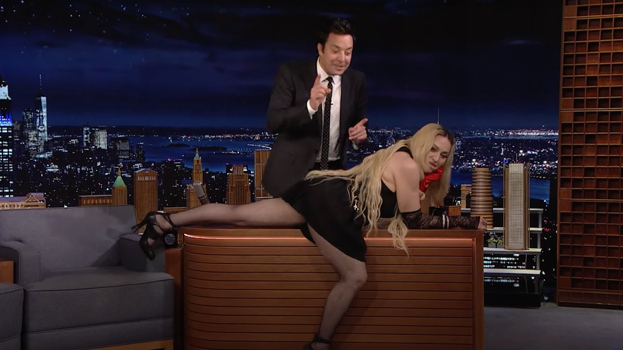 Madonna Flashes her 63-Year-Old Butt on the 'Tonight Show' for Some Disgusting Reason