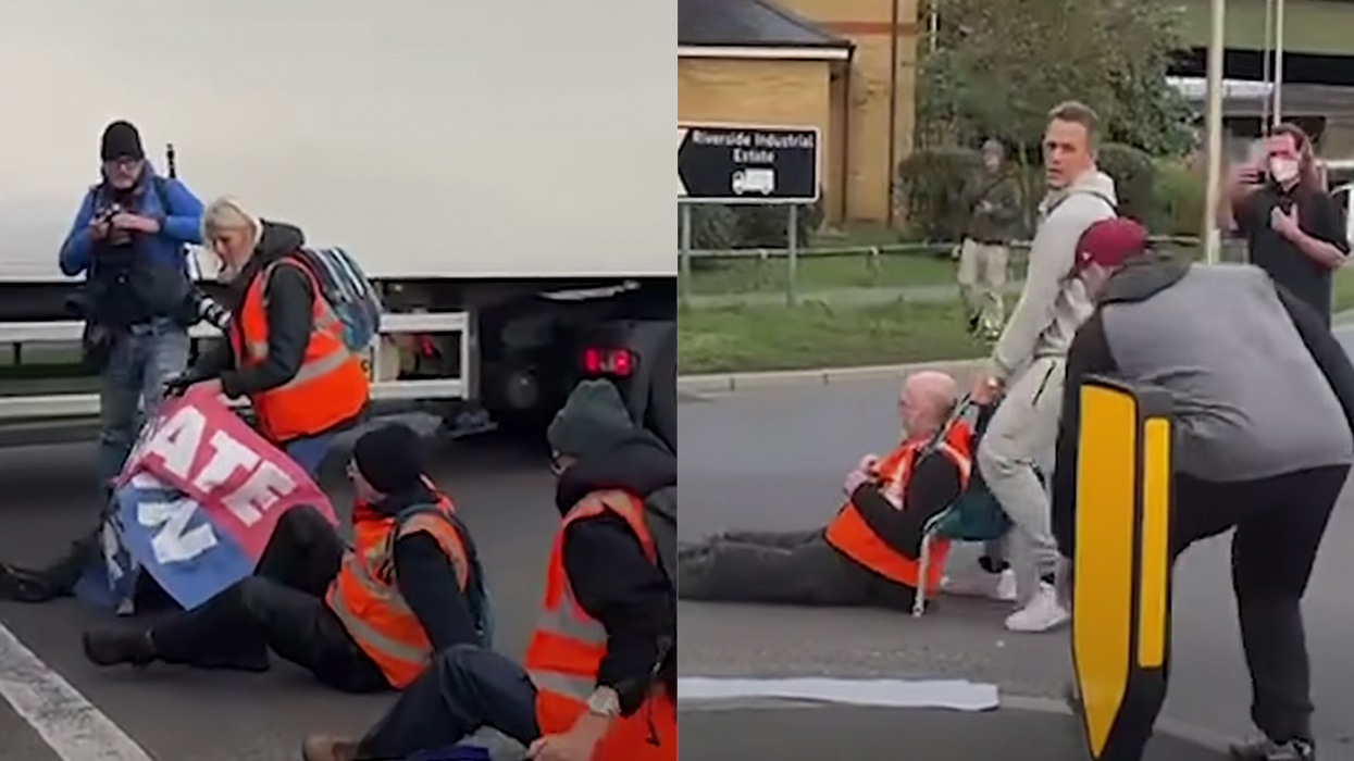 Watch: Left-Wing Nuts Try Blocking Truckers from Their Jobs, But the Truckers Fight Back