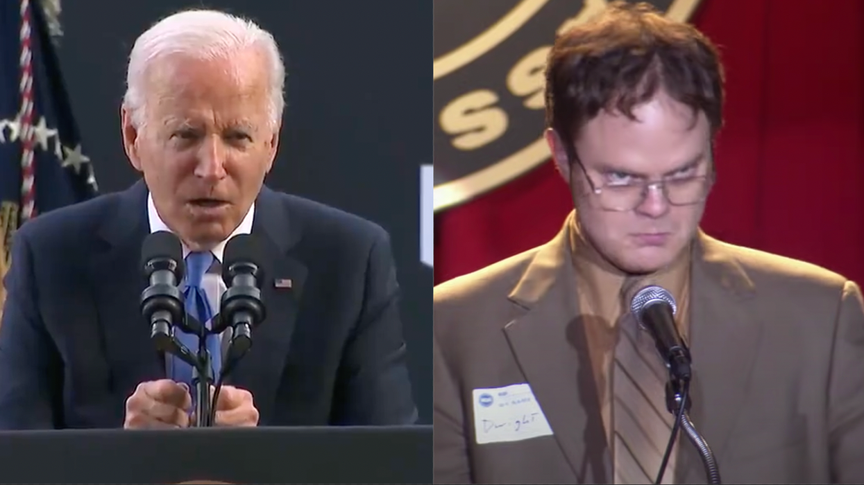 Watch: Joe Biden's Latest Angry Rant Draws Comparisons to Classic Dwight Schrute Speech