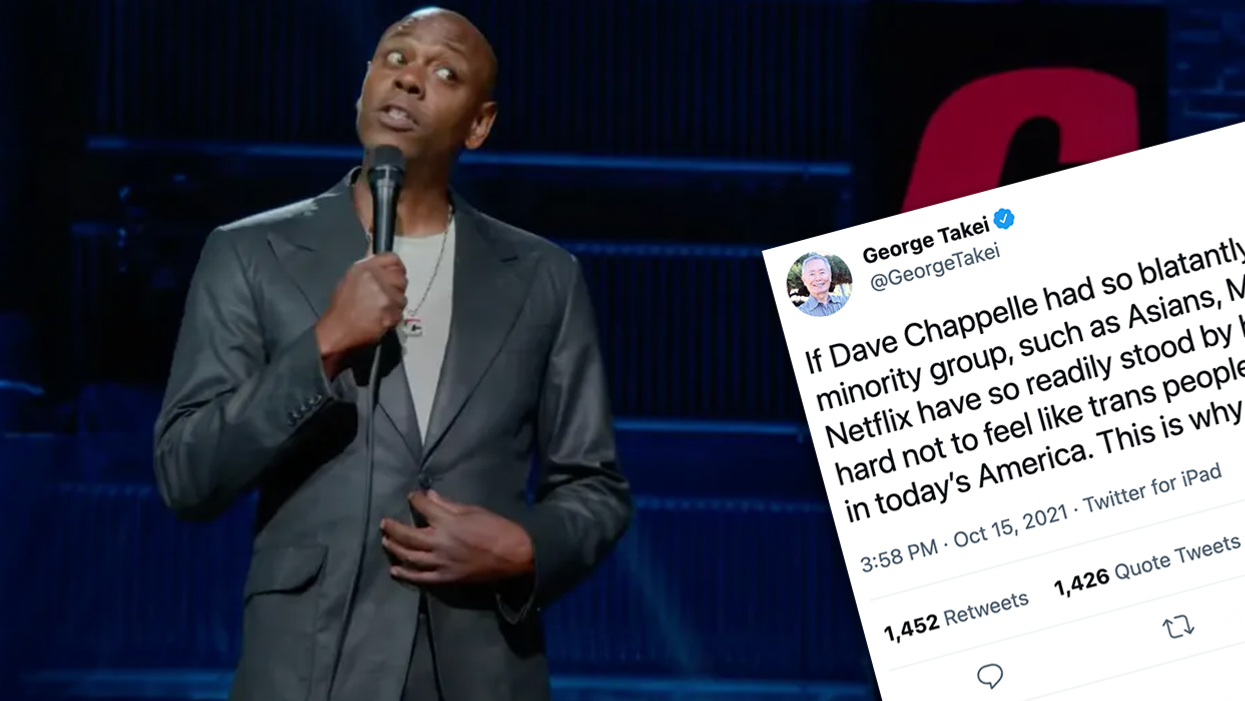 George Takei Lashes Out at Chappelle's Netflix Special, Immediately Proven Wrong by the Netflix Special