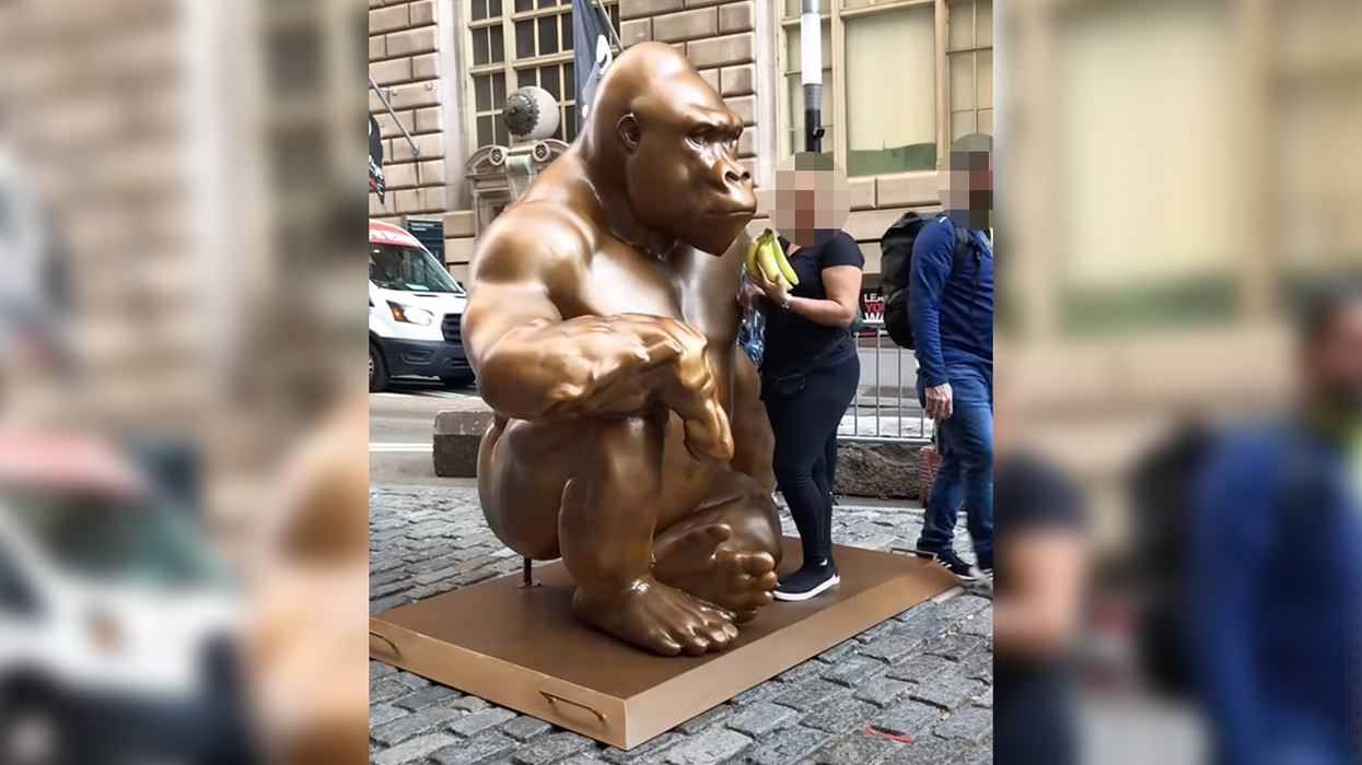 A 7-Foot Tall Harambe Statue has Been Installed to Protest Wall Street Greed or Some Nonsense