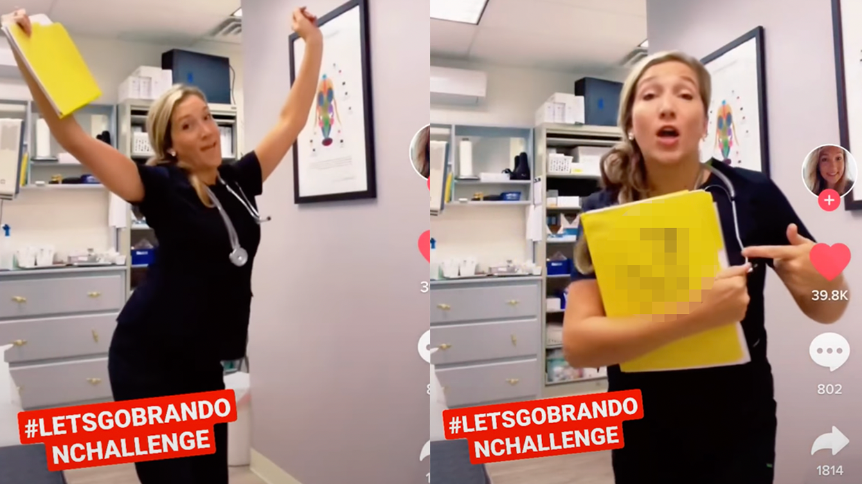 Watch: The 'Let's Go Brandon' TikTok Dance Challenge is a Thing Now, and This Nurse REALLY Hates Joe Biden