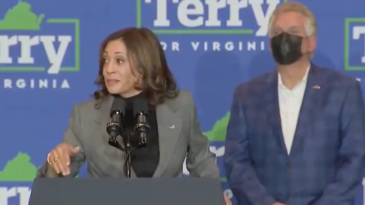 Watch: White House Sends Kamala Harris to Fire Up Terry McAuliffe Crowd. It's Cringe. She Fails.