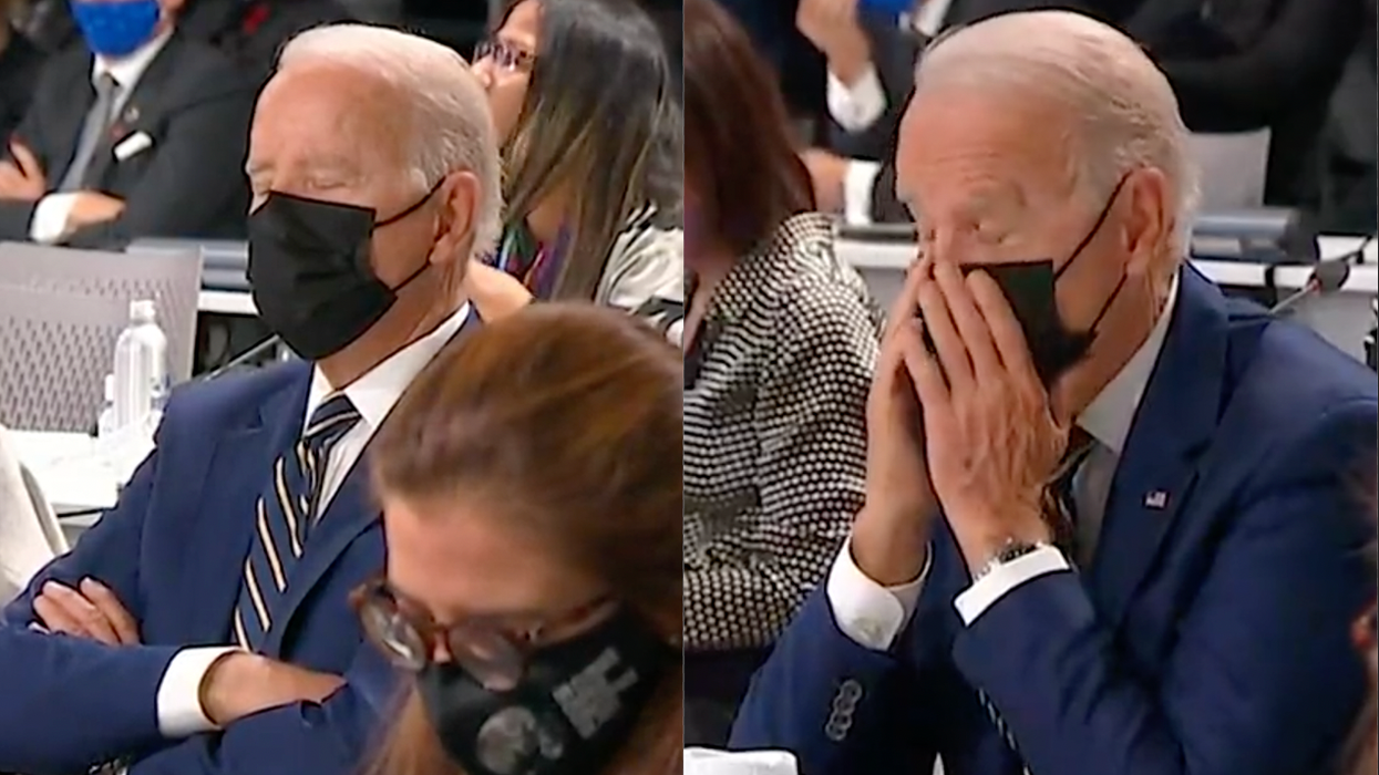Total Embarrassment: Joe Biden Falls Asleep at Event With World Leaders, Needs Aide to Wake Him Up